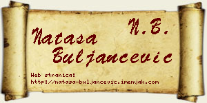 Nataša Buljančević vizit kartica